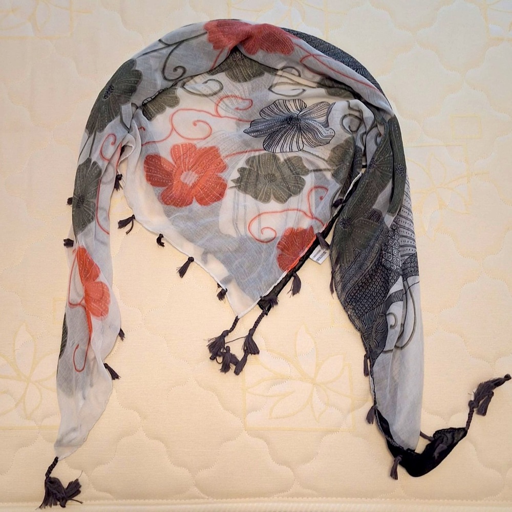 Floral Patterned Scarf